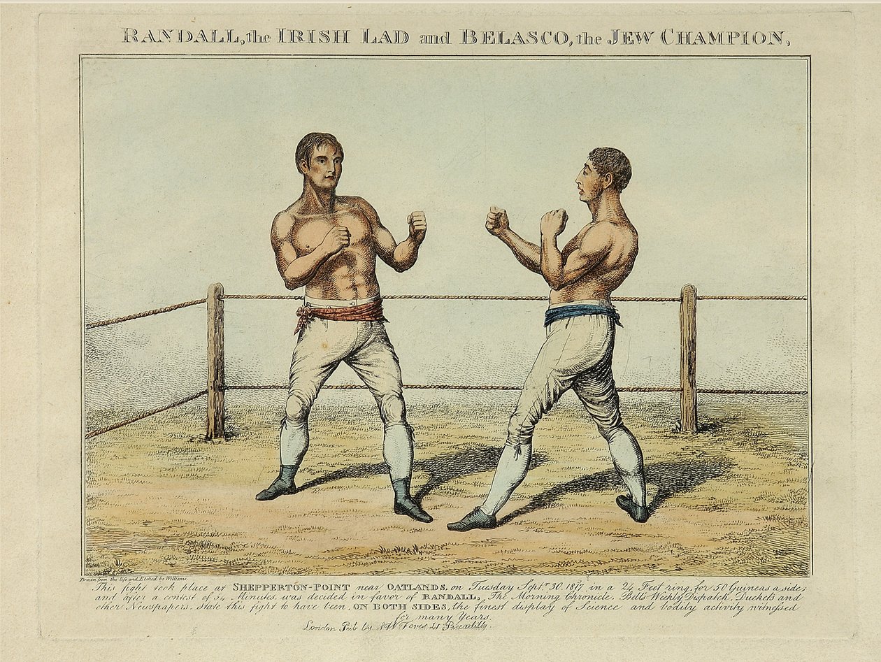 Randall, il ragazzo irlandese e Belasco, il campione ebreo (inciso da Williams) da English School