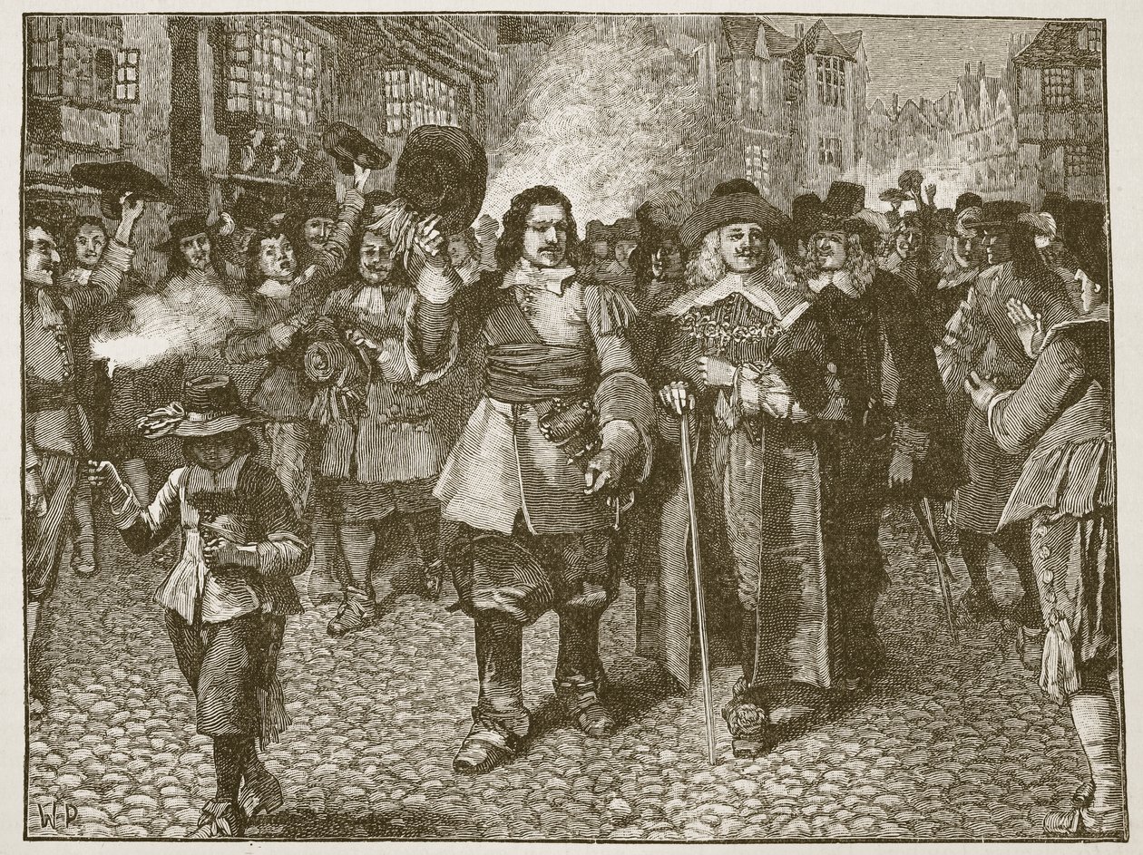 Accoglienza di Monck nella Città di Londra, illustrazione da Cassells Illustrated History of England da English School