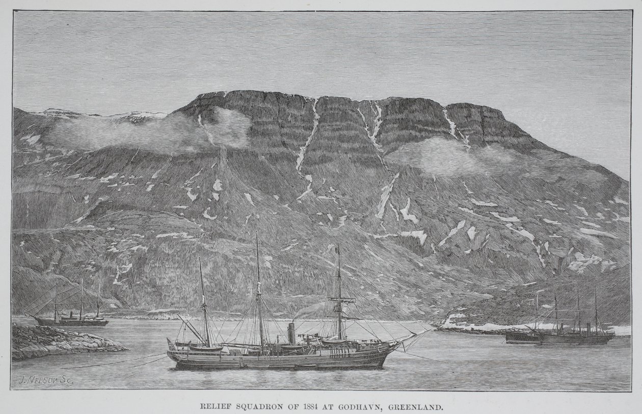 Squadrone di Soccorso del 1884 a Godhavn, Groenlandia da English School