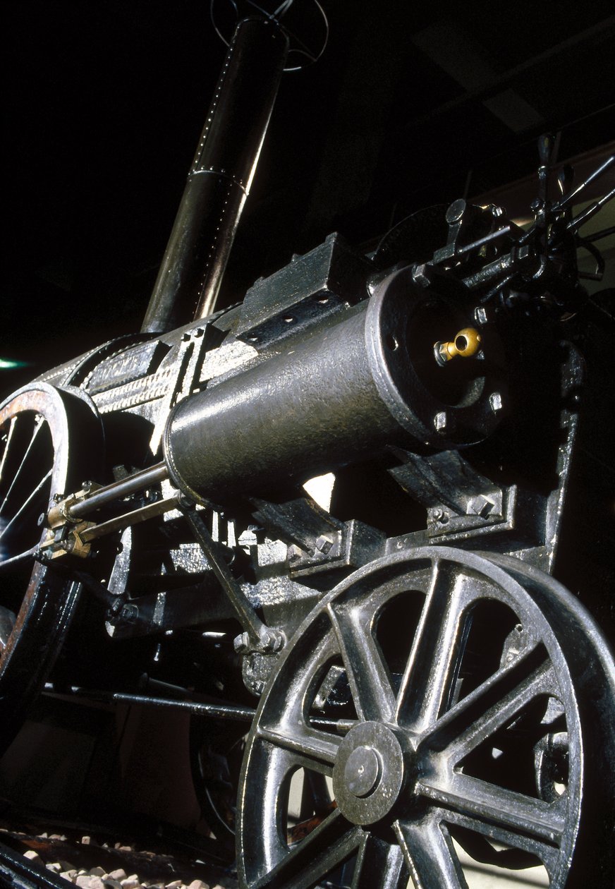 Resti della Rocket di Stephenson, 1829 (dettaglio) da English School