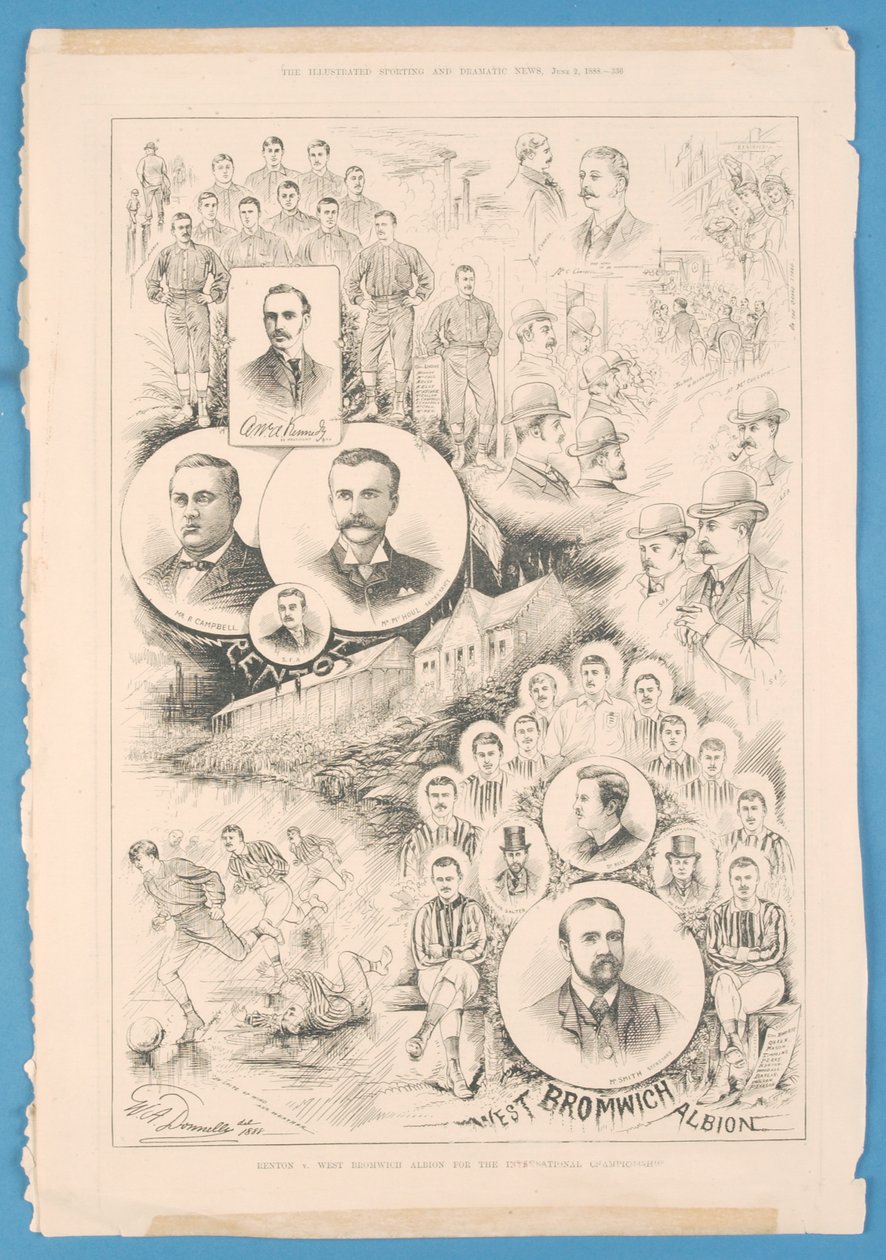 Renton vs. West Bromwich Albion, da The Illustrated Sporting and Dramatic News, 2 giugno 1888 da English School