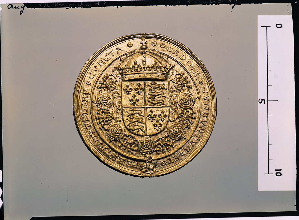 Retro del sigillo di Enrico VIII (1491-1547) da English School