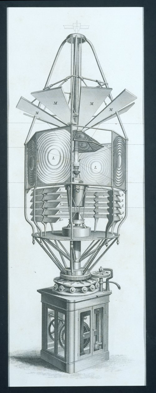 Apparato diottrico rotante per un faro, da Cyclopaedia of Useful Arts & Manufactures a cura di Charles Tomlinson, c.1880s da English School
