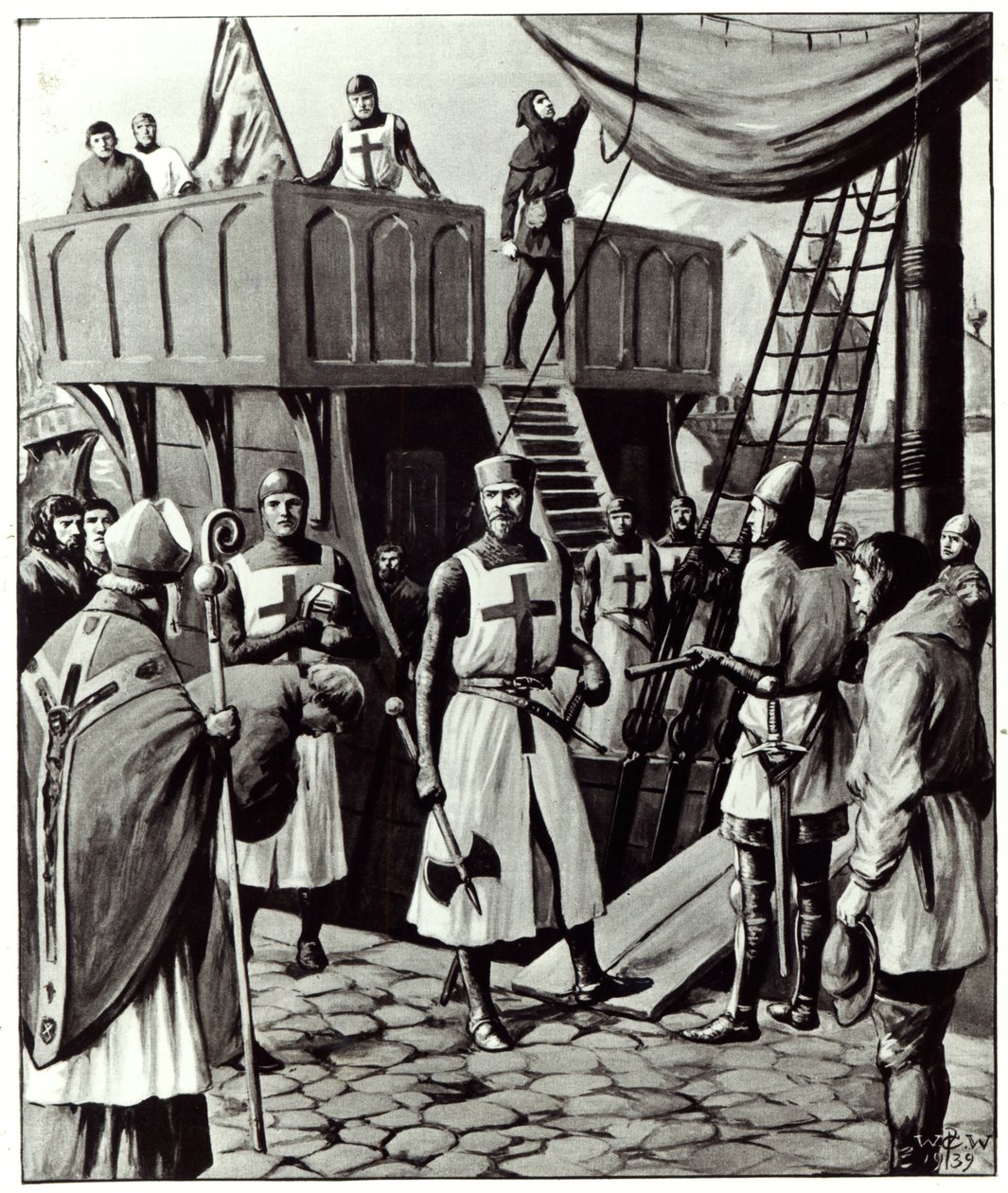 Riccardo I parte per la Terra Santa, 1939 da English School