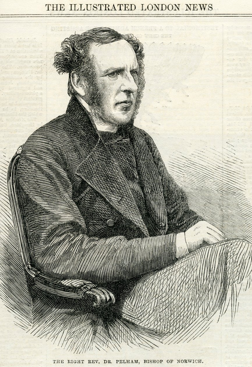 Il Reverendo Dr. Pelham, Vescovo di Norwich da The Illustrated London News 14 ottobre 1865 da English School