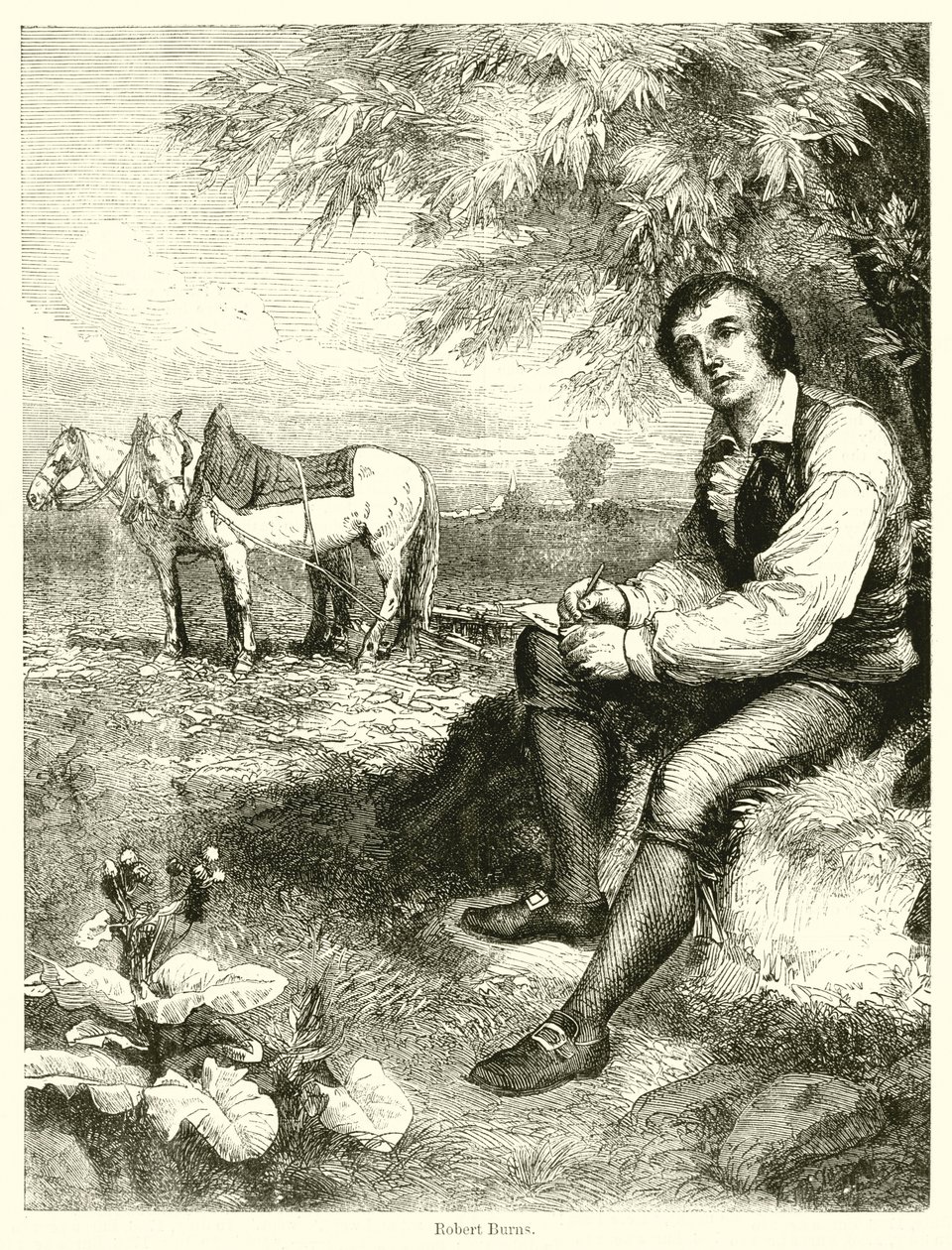 Robert Burns (incisione) da English School