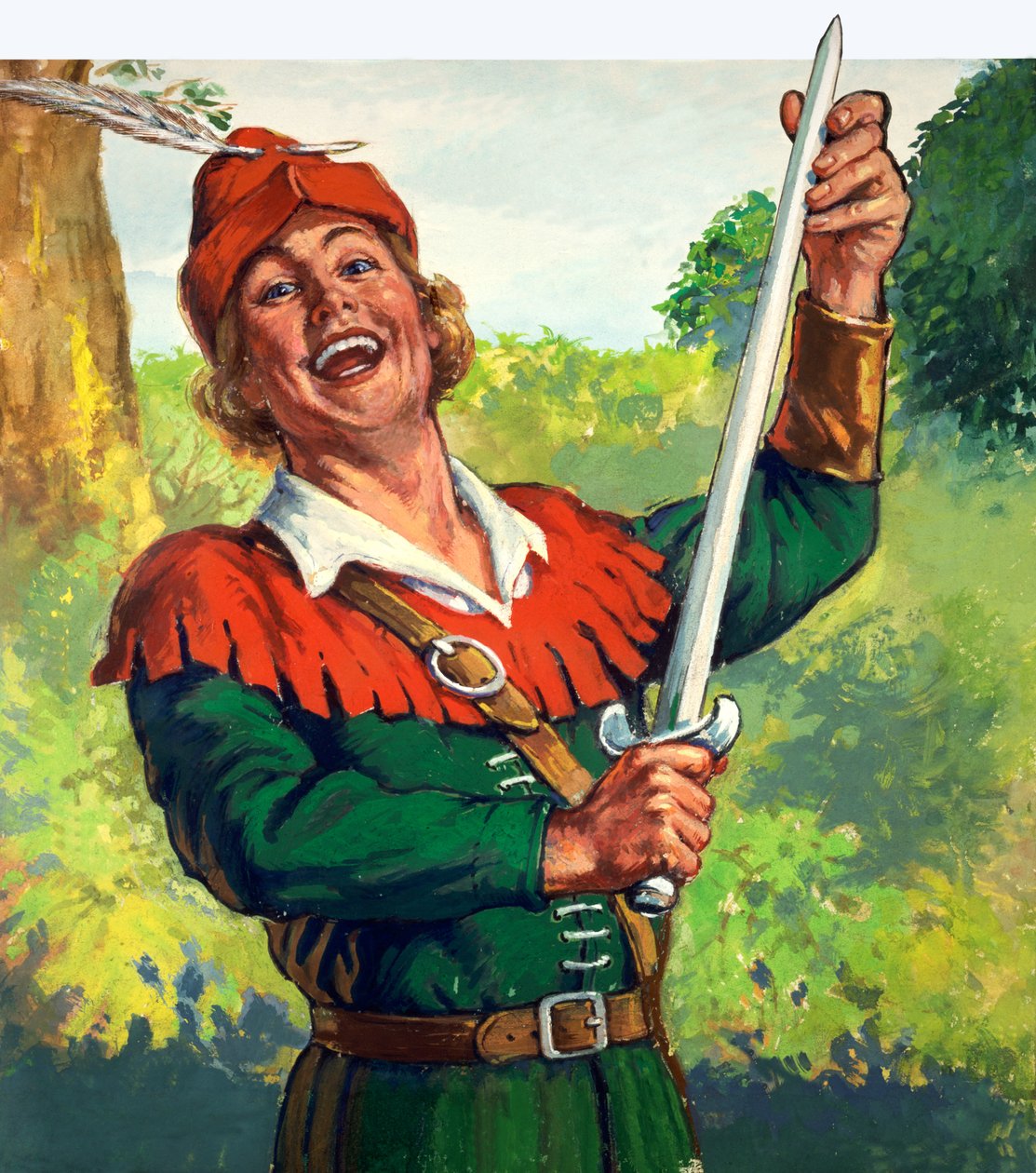 Robin Hood (guazzo su carta) da English School