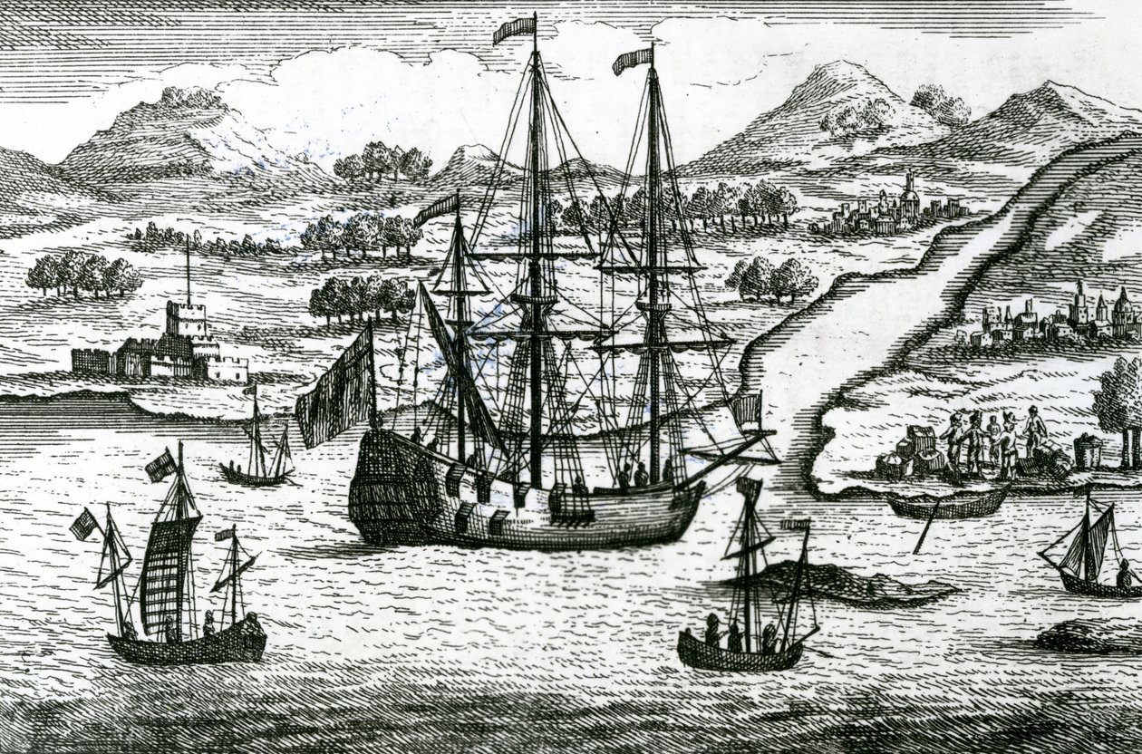 Robinson Crusoe che fugge dalla Cambogia entra in un porto nella parte nord della Cina da English School