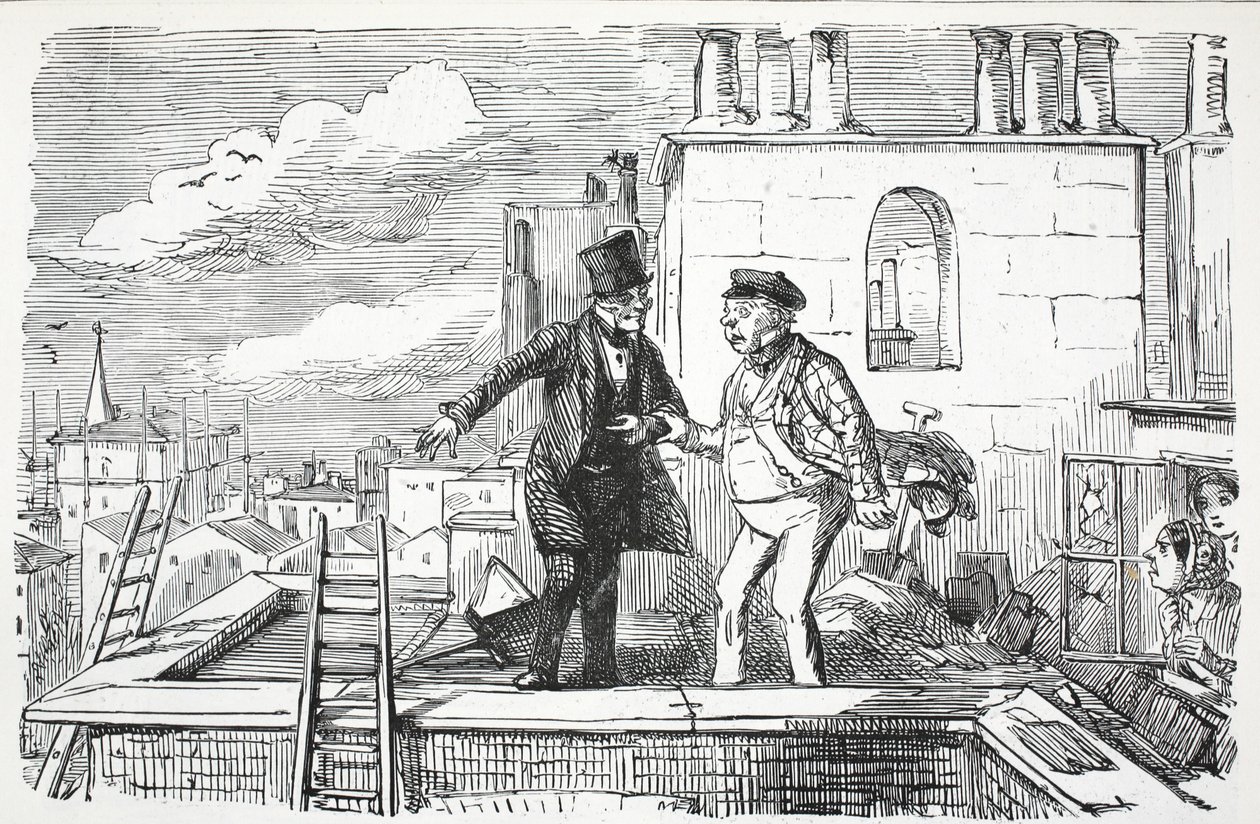 Tetti, illustrazione da Punch da English School