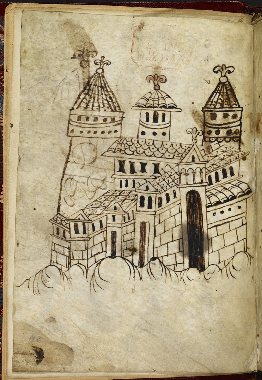Edificio romanico con tre torri da English School