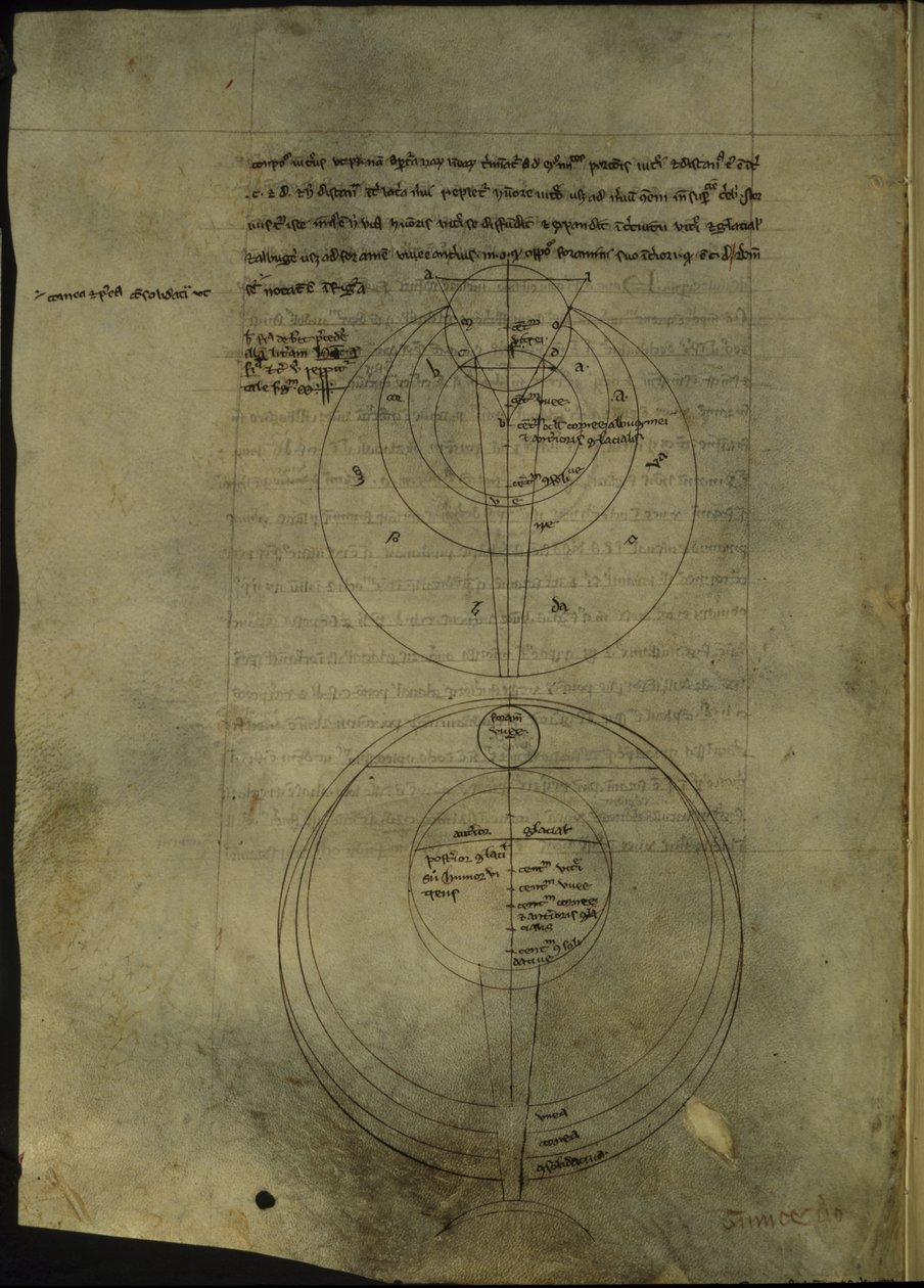Royal 7 F. VIII, f.54v Diagrammi circolari relativi allo studio scientifico dell