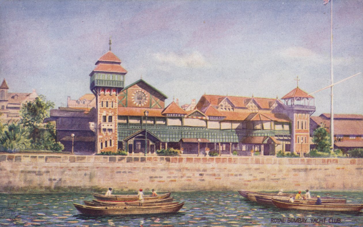 Royal Bombay Yacht Club (litografia a colori) da English School