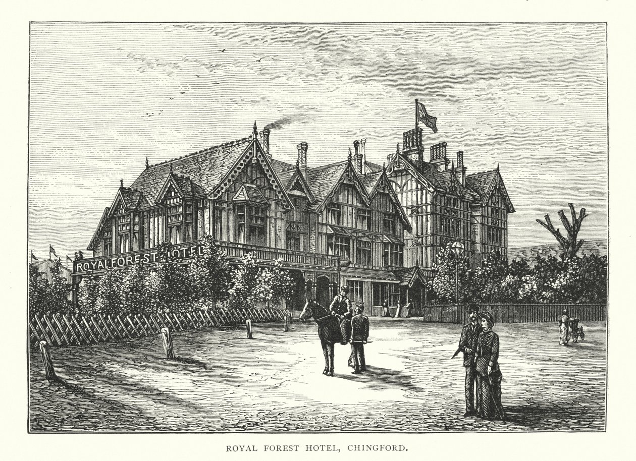 Royal Forest Hotel, Chingford (incisione) da English School