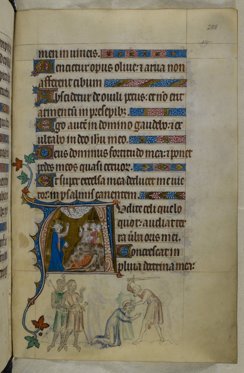 Royal MS 2 B VII f.288r, dal Salterio della Regina Maria, c.1310-20 (pergamena) da English School