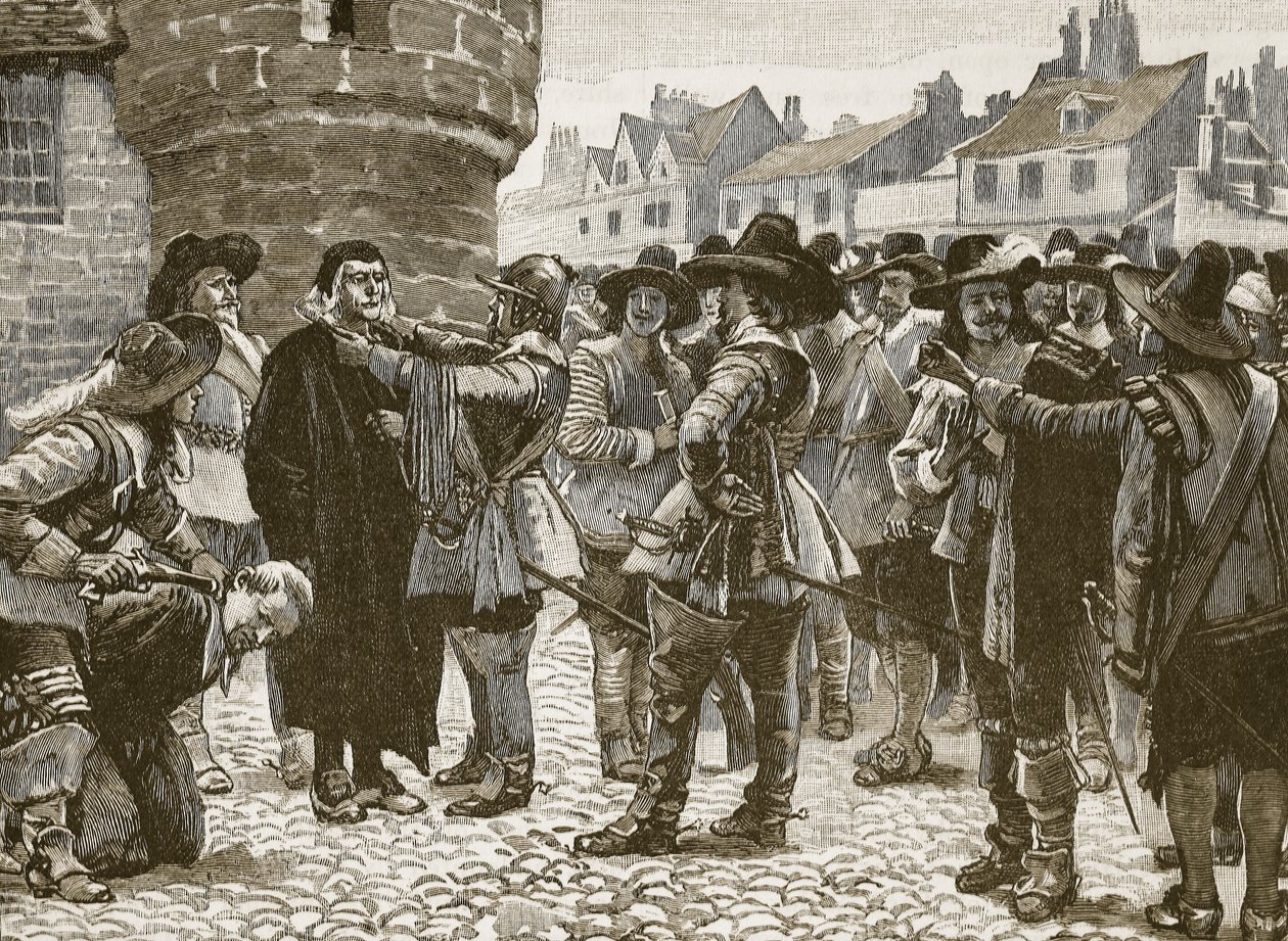 Cospiratori realisti a Salisbury insultano lo Sceriffo, illustrazione da Cassells Illustrated History of England da English School