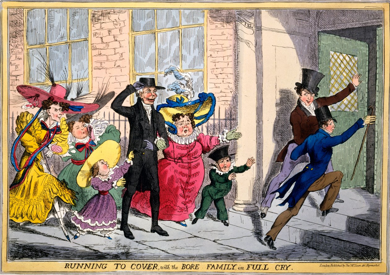 Correndo a coprirsi con la famiglia Bore in pieno grido, c.1830 da English School