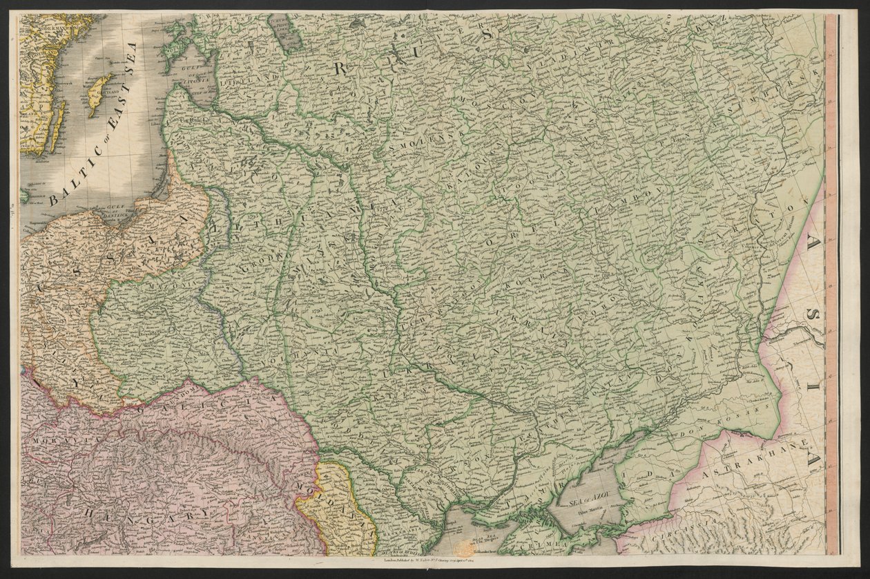 Russia, da Europa, descrivendo tutti i cambiamenti di Territorio, insieme alle loro deviazioni nelle linee di confine dei suoi vari Imperi e Stati concordati e confermati dal trattato definitivo di Parigi, 20 novembre 1815, pubblicato 1816 da English School