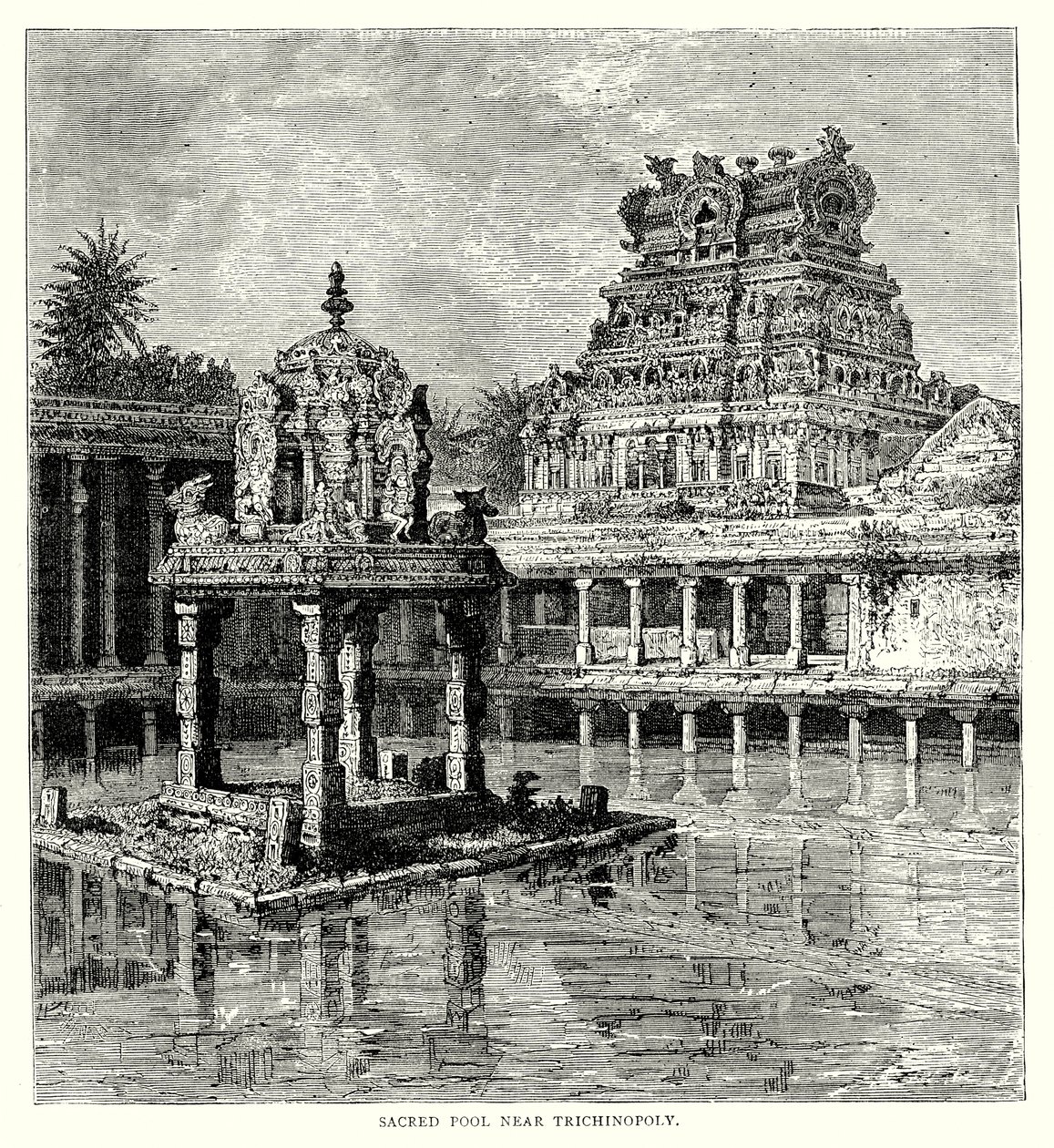 Piscina sacra presso Trichinopoly (incisione) da English School