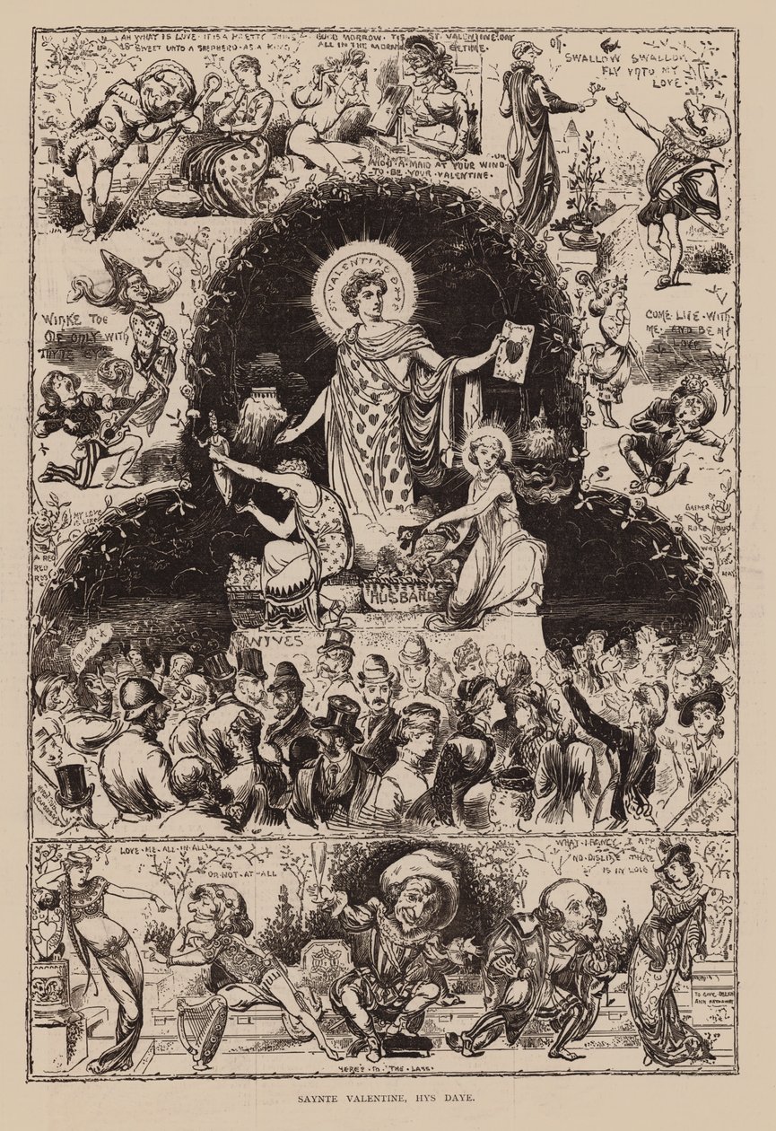 Saynte Valentine, Hys Daye (incisione) da English School