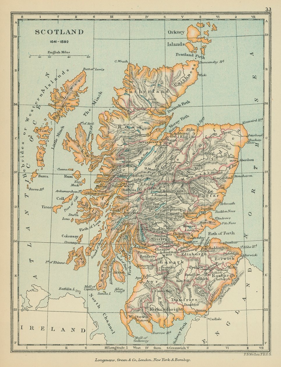 Scozia (litografia a colori) da English School