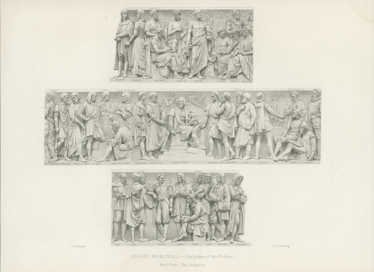 Sculture sul podio dell