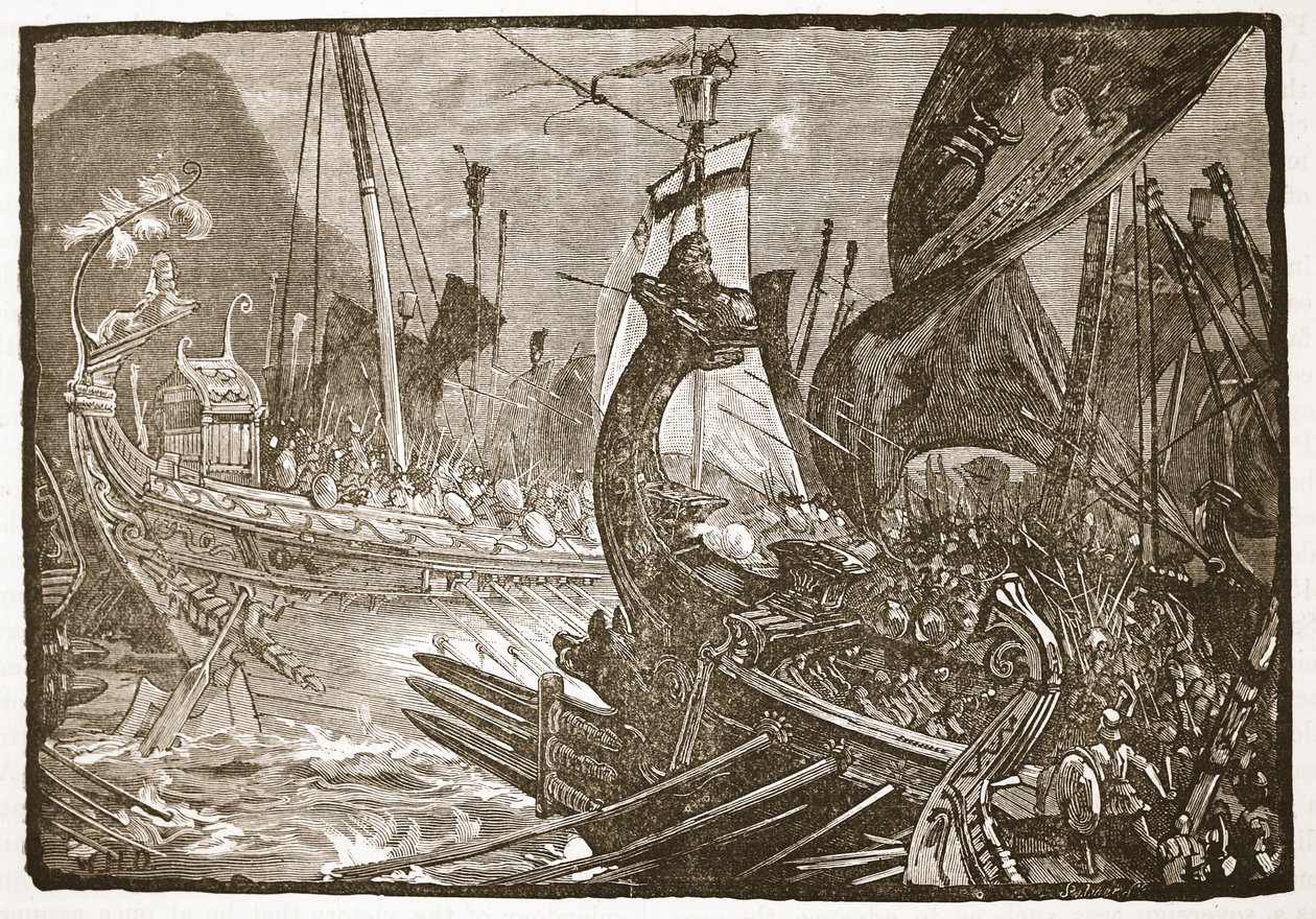 Battaglia navale tra Tolomeo e Demetrio Poliorcete al largo di Salamina da English School