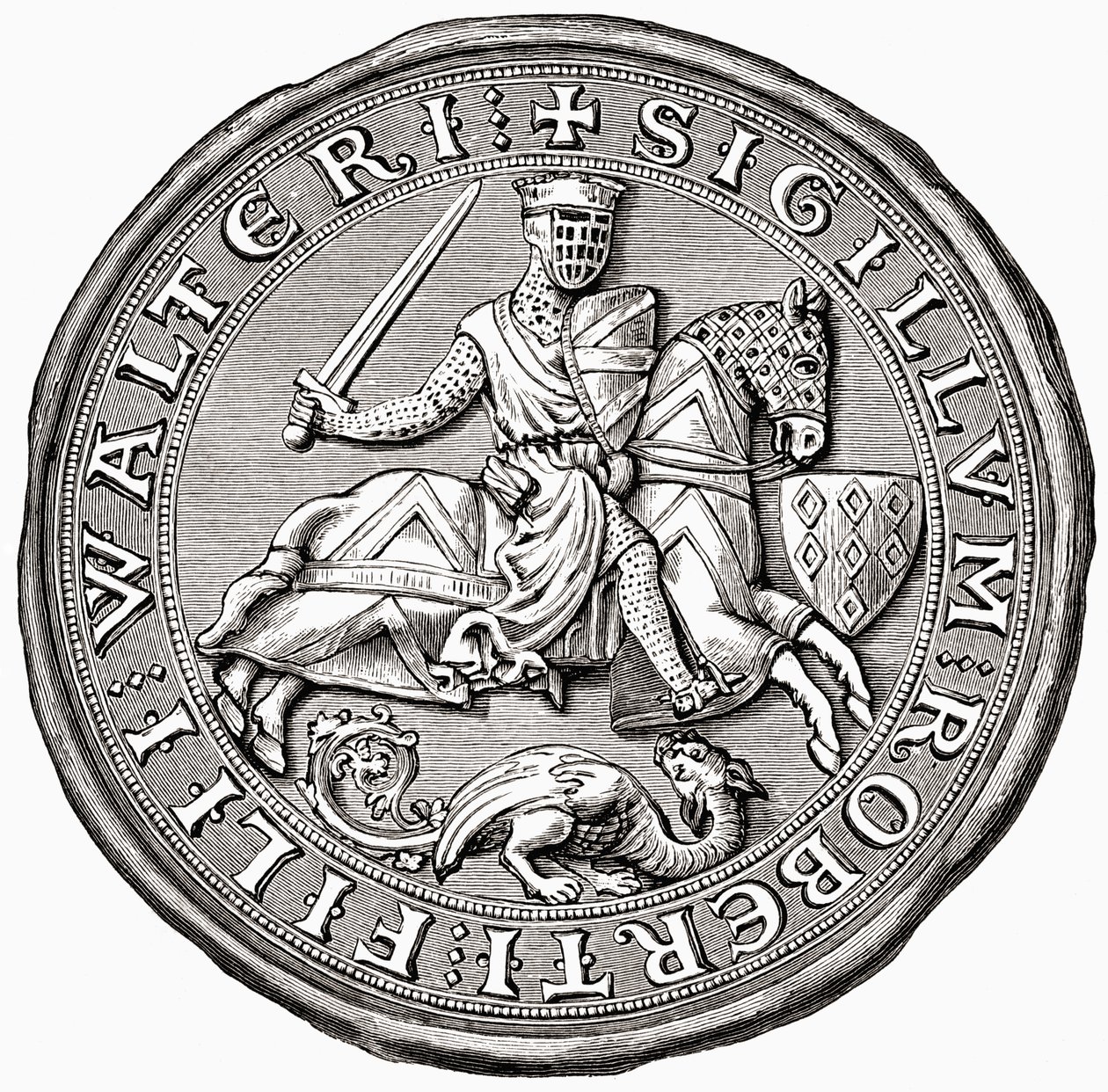 Sigillo di Robert Fitzwalter, da A Short History of the English People di J. R. Green, pubblicato nel 1893 da English School