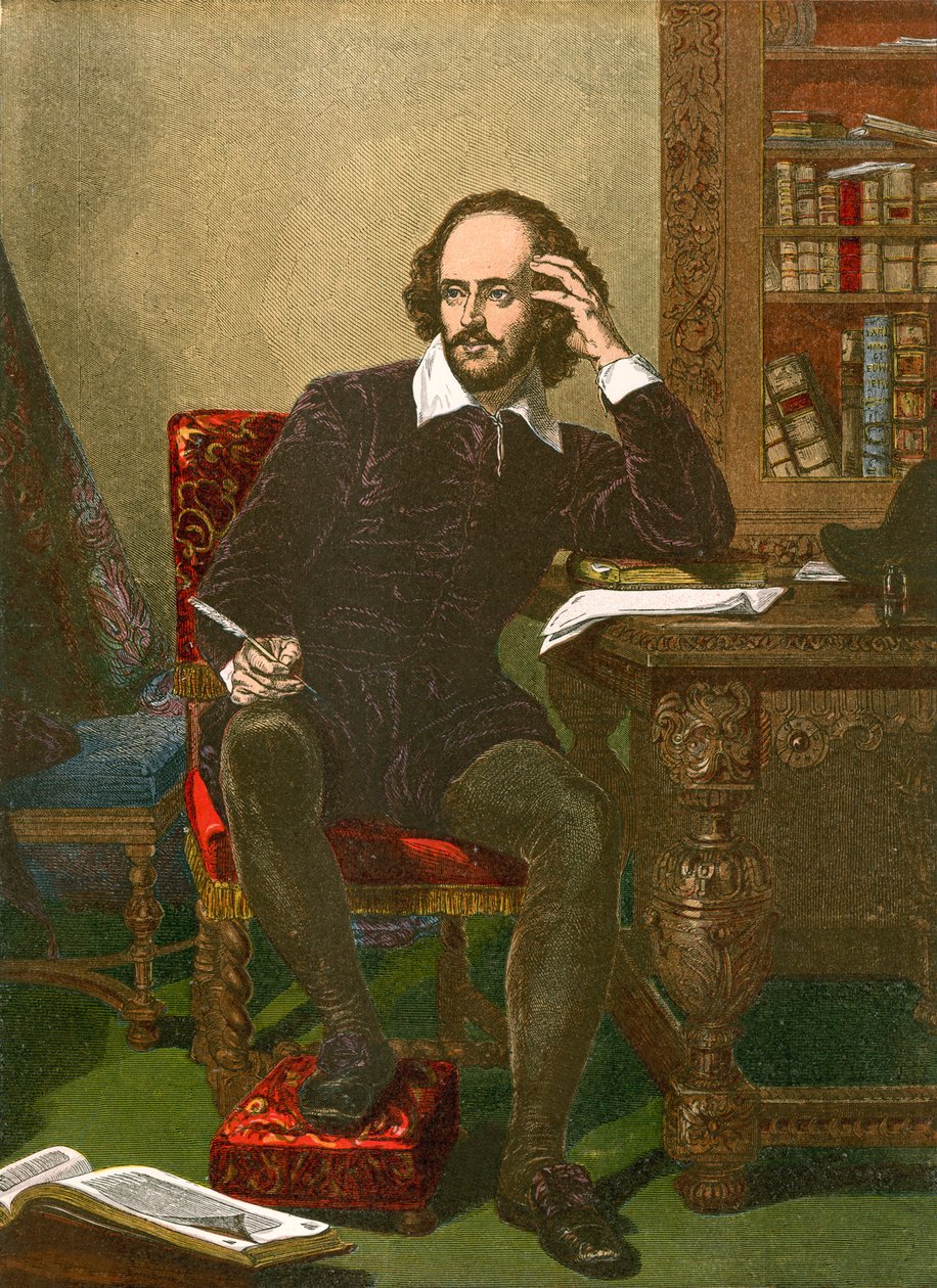 Shakspeare (incisione a colori) da English School