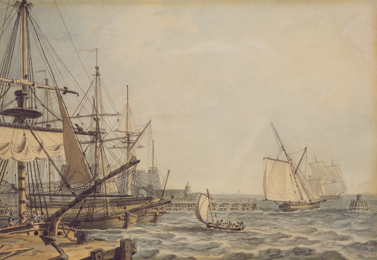 Navigazione alla foce del fiume Hull, inizio XIX secolo da English School