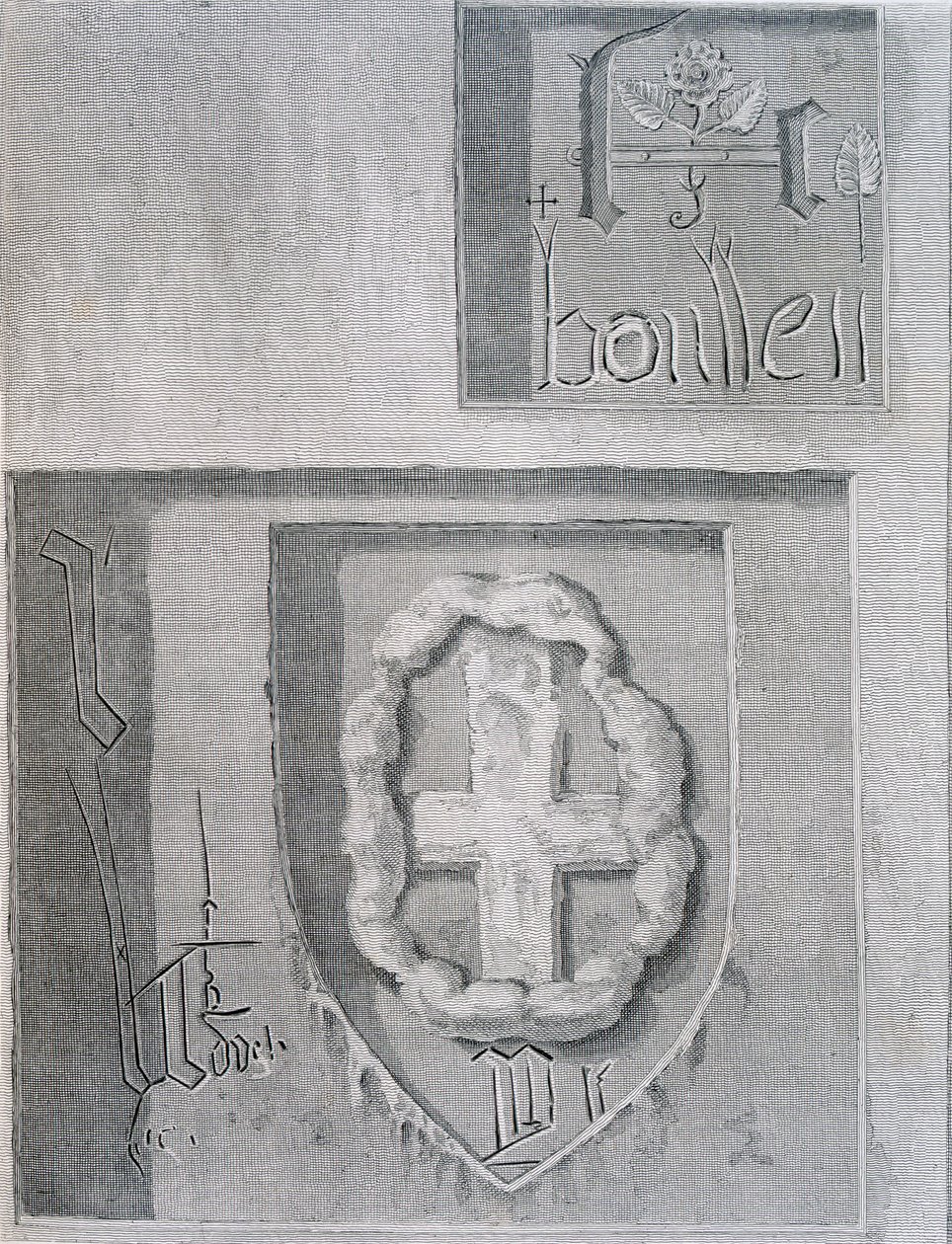Firma di Anna Bolena durante la sua prigionia nella Torre di Londra e la croce di un altro prigioniero da English School