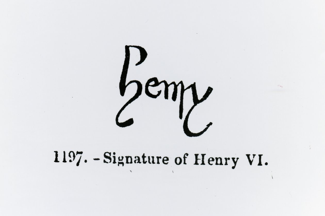Firma di Enrico VI da English School