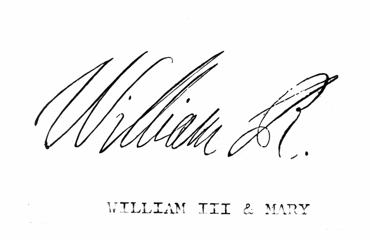 Firma di Guglielmo III d