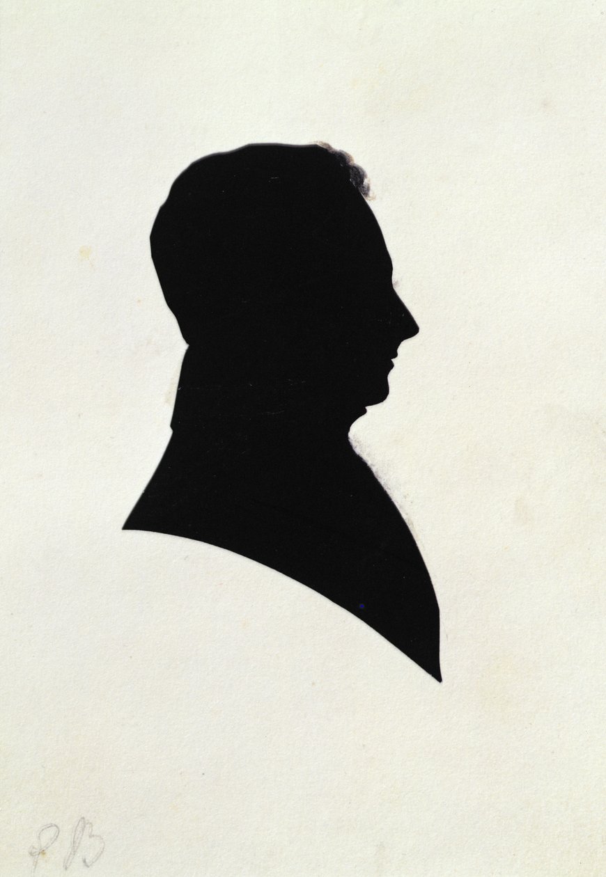 Silhouette di EB, dal taccuino di Michael Faraday da English School