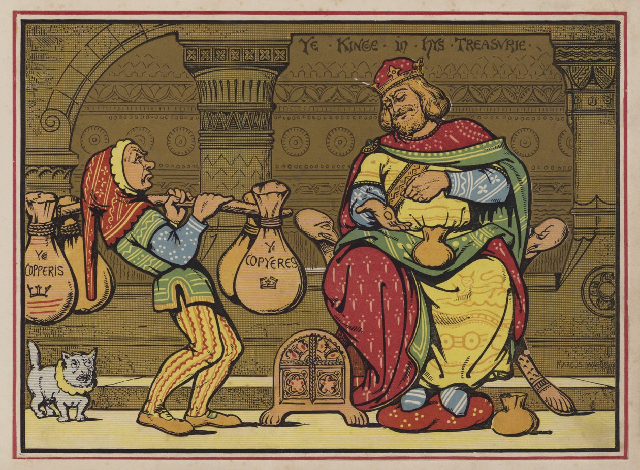 Sing A Song Of Sixpence (litografia a colori) da English School