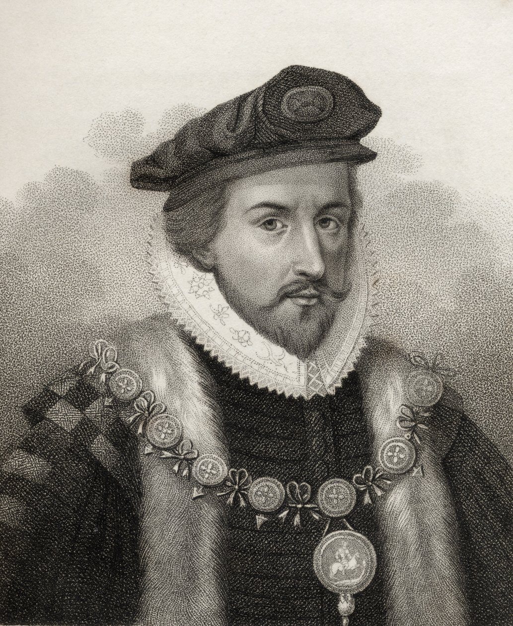 Sir Christopher Hatton, inciso da Bocquet, illustrazione da 