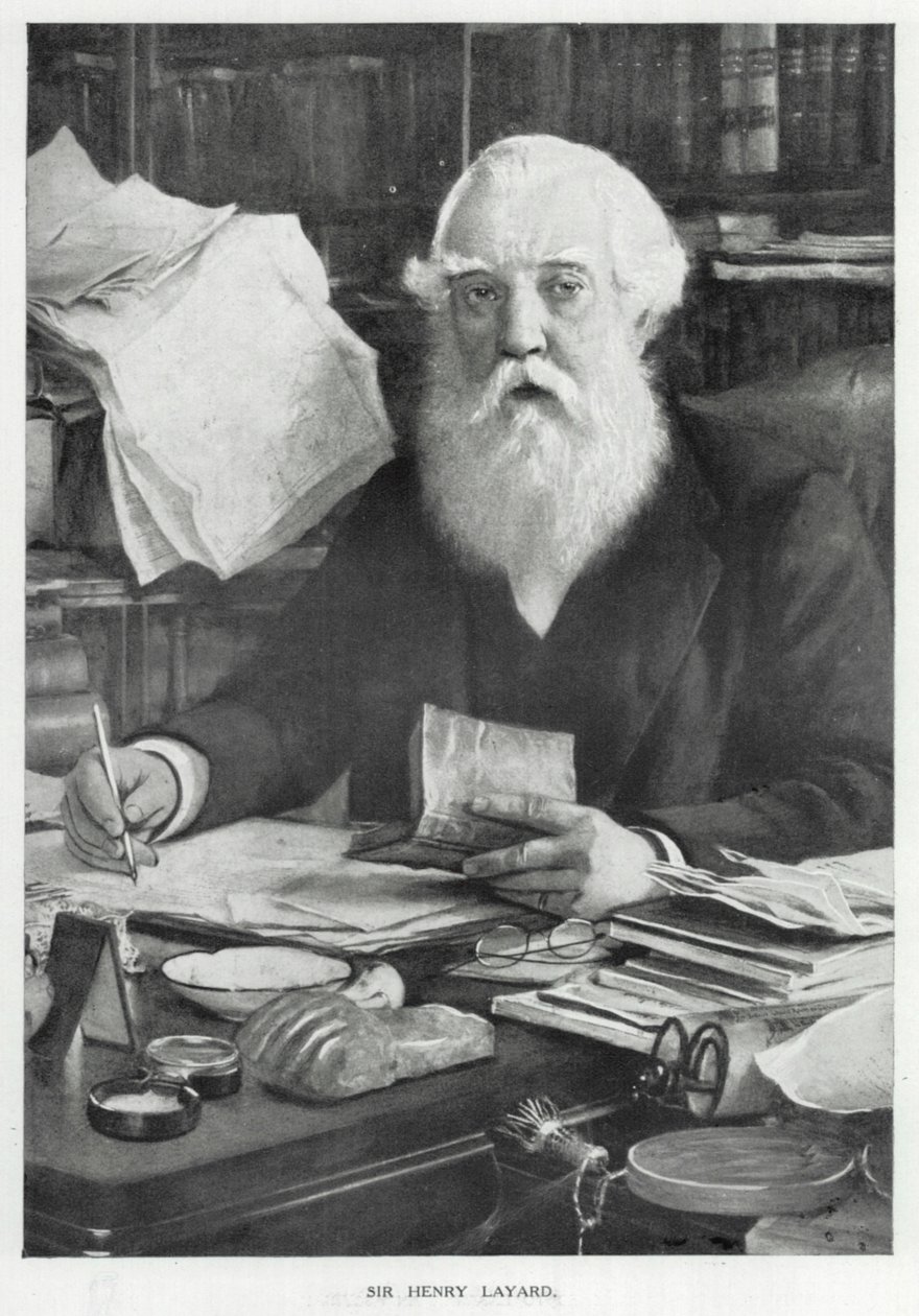 Sir Henry Layard (litografia) da English School