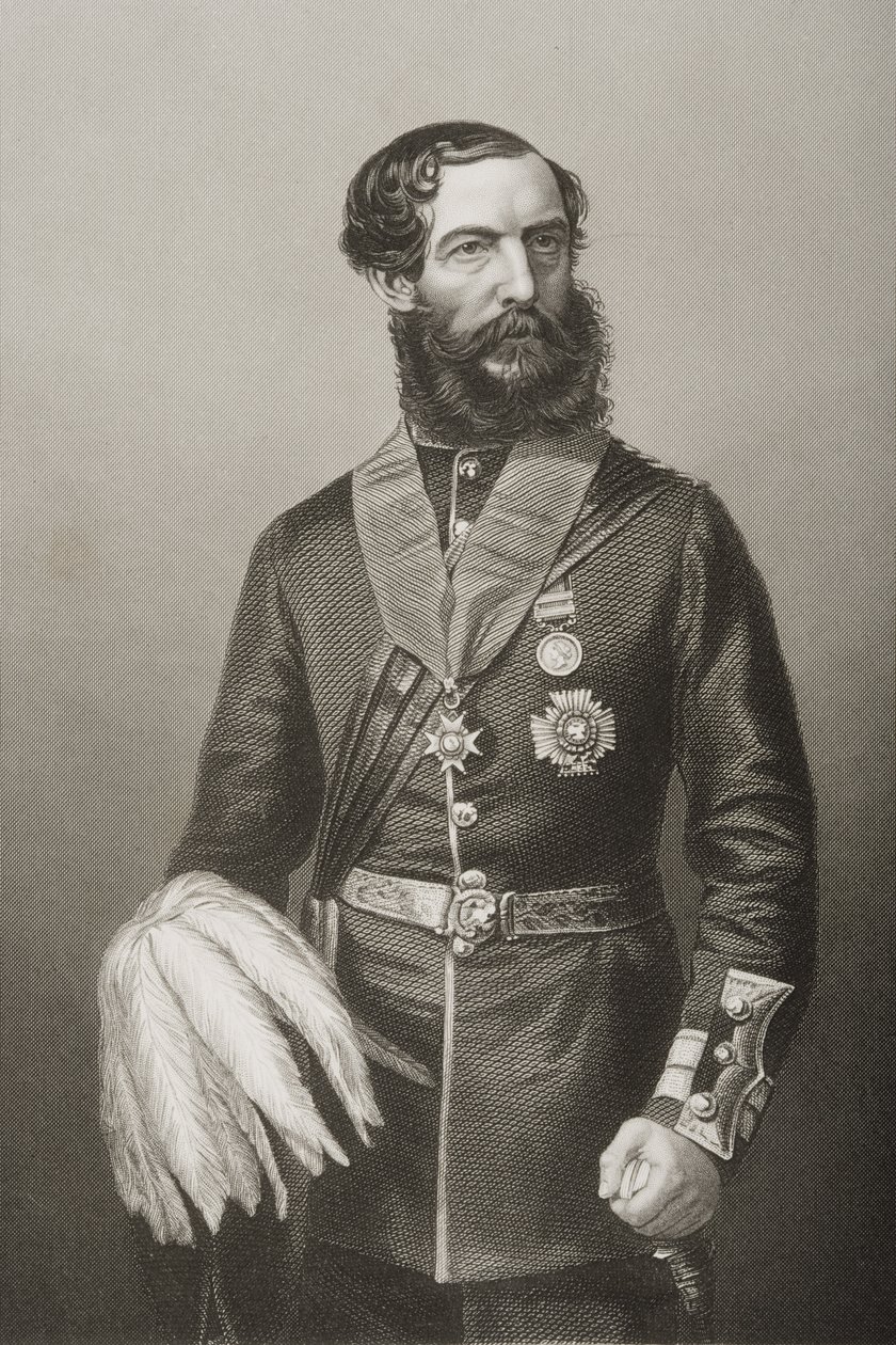 Sir John Eardley Wilmot Inglis (1814-62) (litografia) da English School
