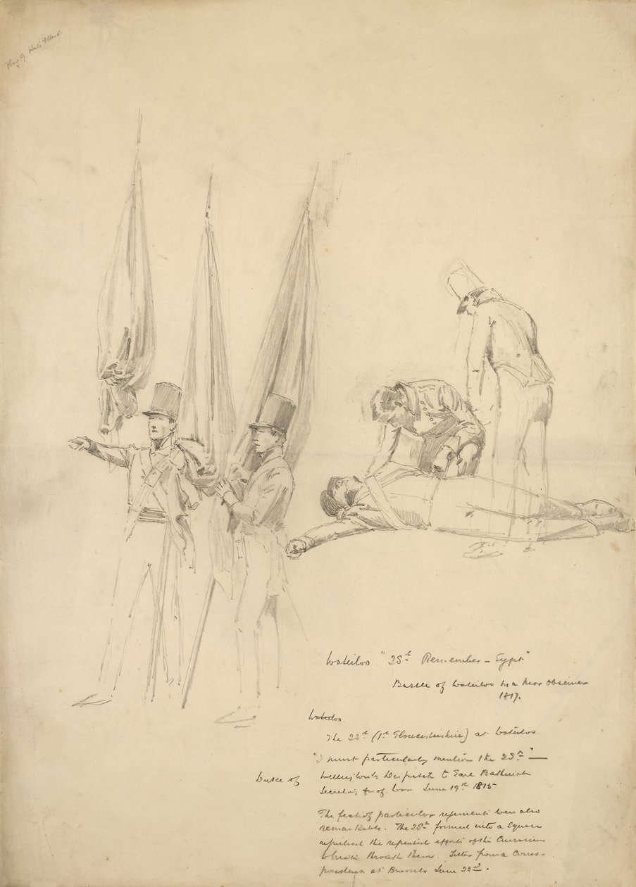 Soldati di Waterloo (matita su carta) da English School