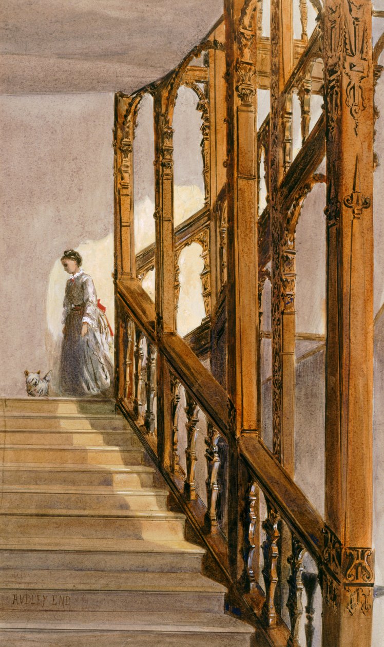 Scale sud, Audley End House, fine XIX secolo da English School