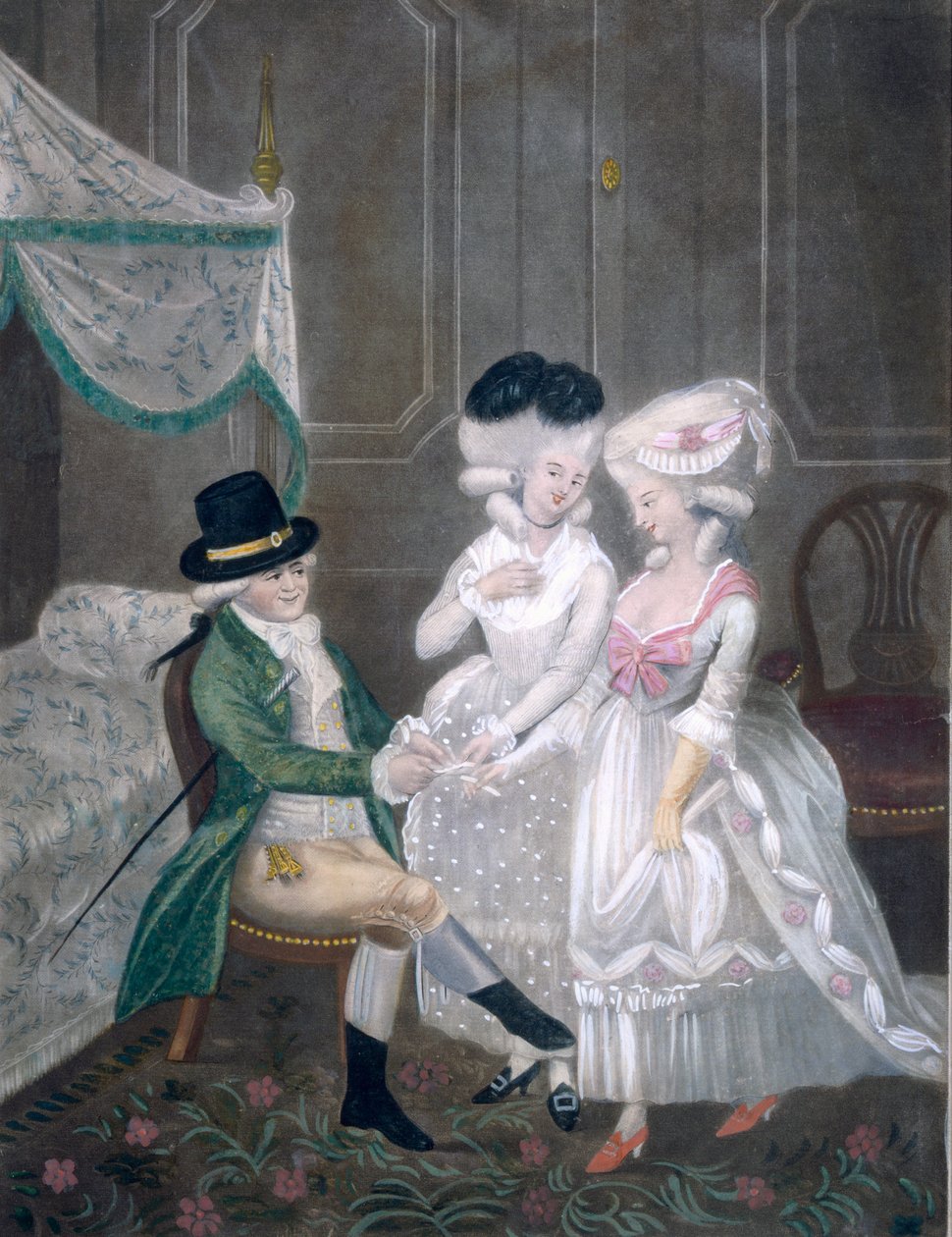 Il primo reel di Sir Timothy Thicketts a Londra, o le bellezze di Kings Place, che tirano a sorte per un --, 1781 da English School