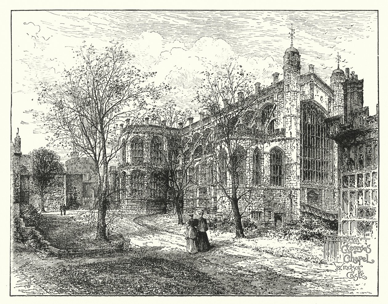 Cappella di San Giorgio, Windsor (incisione) da English School