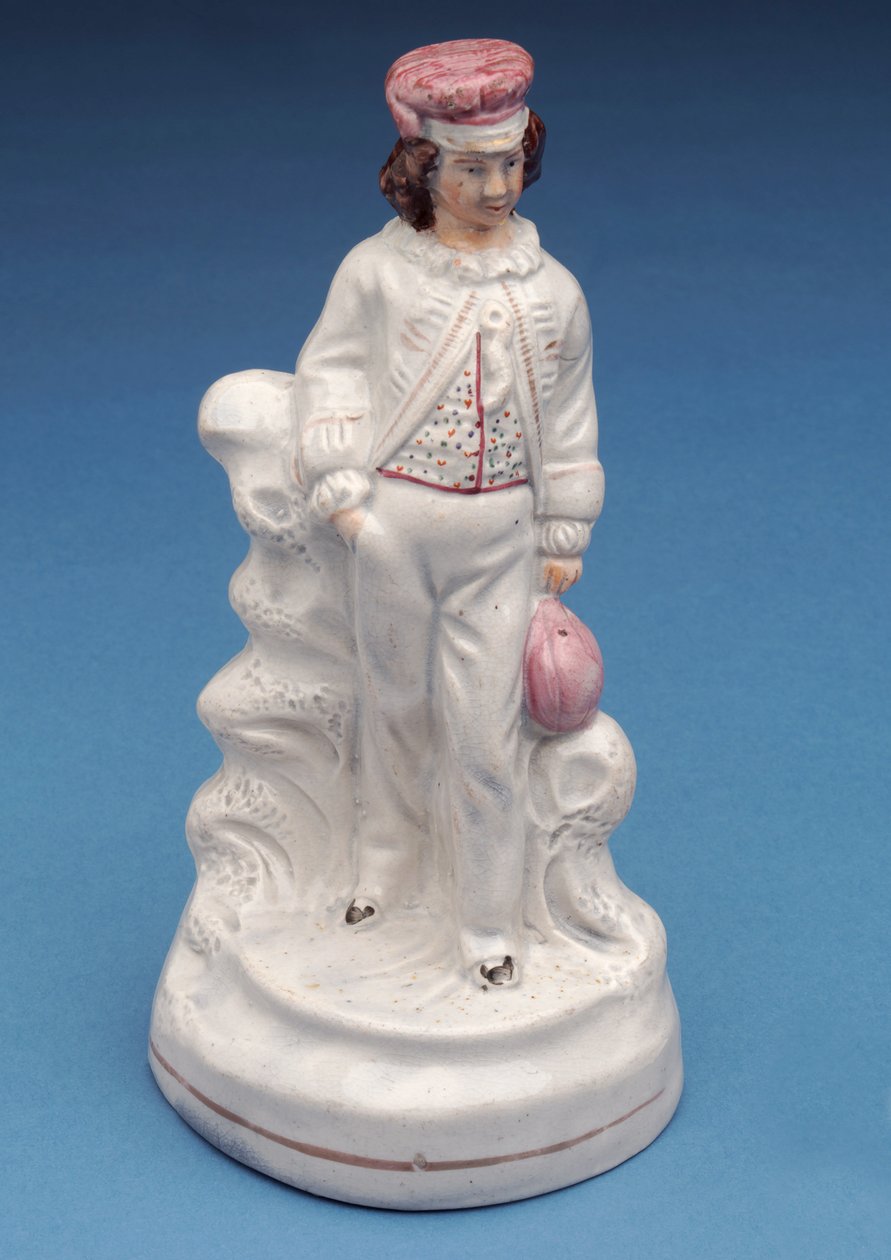 Figura Staffordshire di un ragazzo della Rugby School, c.1860 (ceramica) da English School