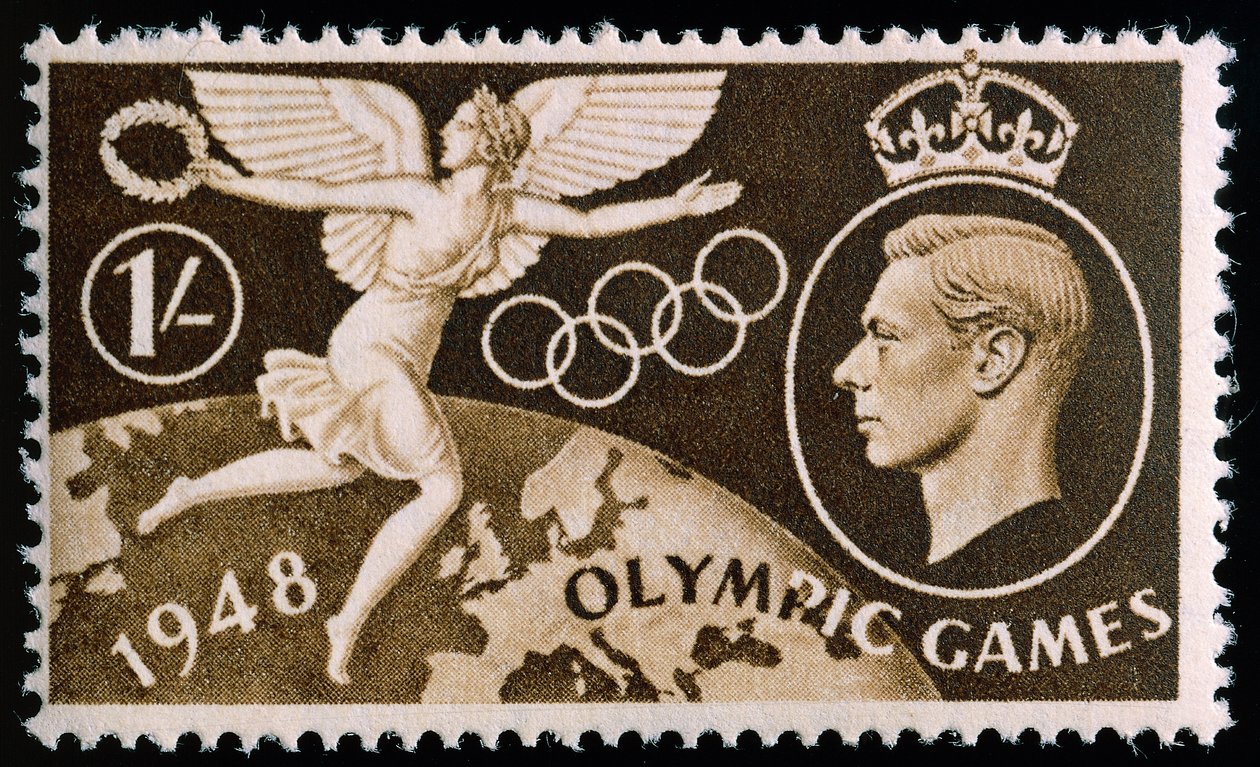 Francobollo commemorativo delle Olimpiadi di Londra del 1948 da English School