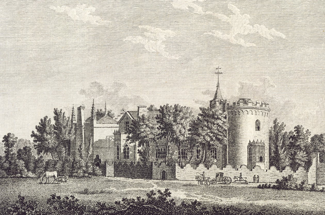 Strawberry Hill: Fronte Nord, 1784 da English School