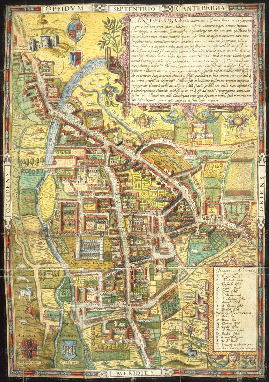 Mappa stradale di Cambridge da English School