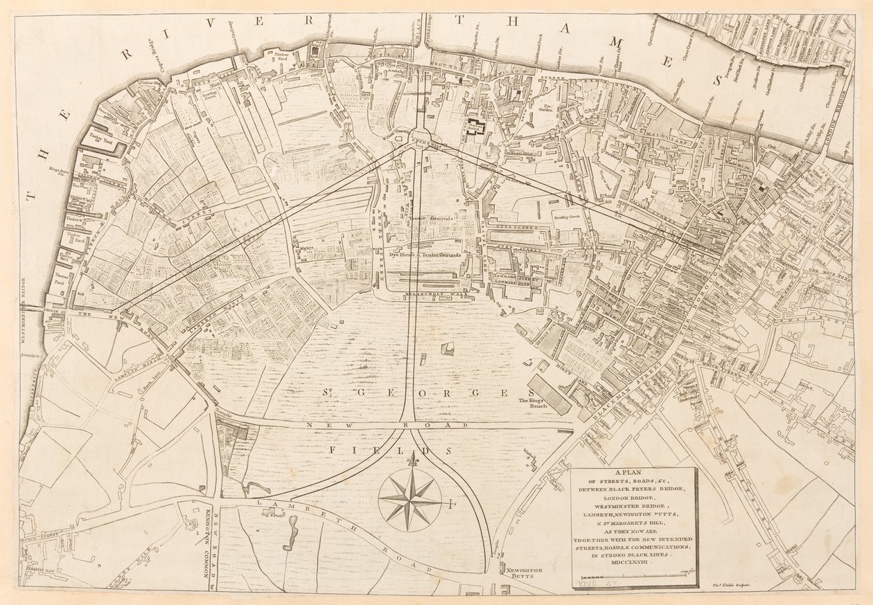 Mappa stradale di Londra, Mappe K.Top.27.47 da English School