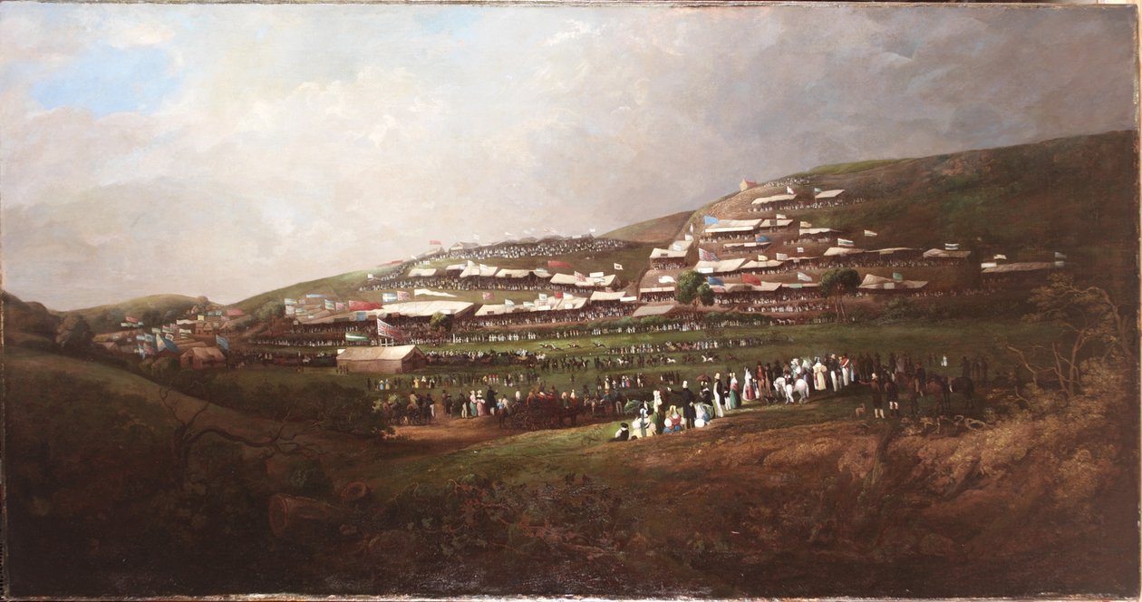Sunderland, Gare a Tunstall Hope, 1835-40 circa (olio su tela) da English School