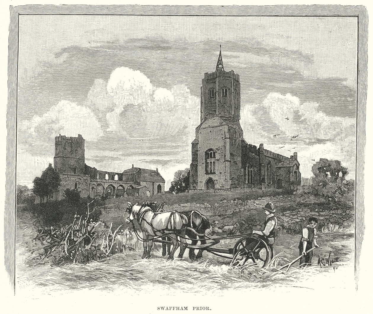 Swaffham Prior (incisione) da English School