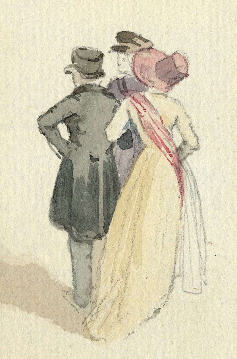 Tre figure, c.1825 da English School