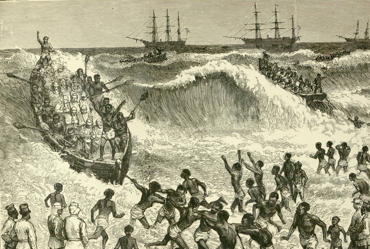 La guerra degli Ashanti, (sbarco delle truppe sulla Costa d